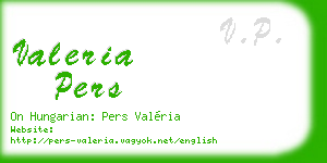 valeria pers business card